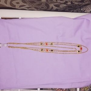 Gold metal necklace
